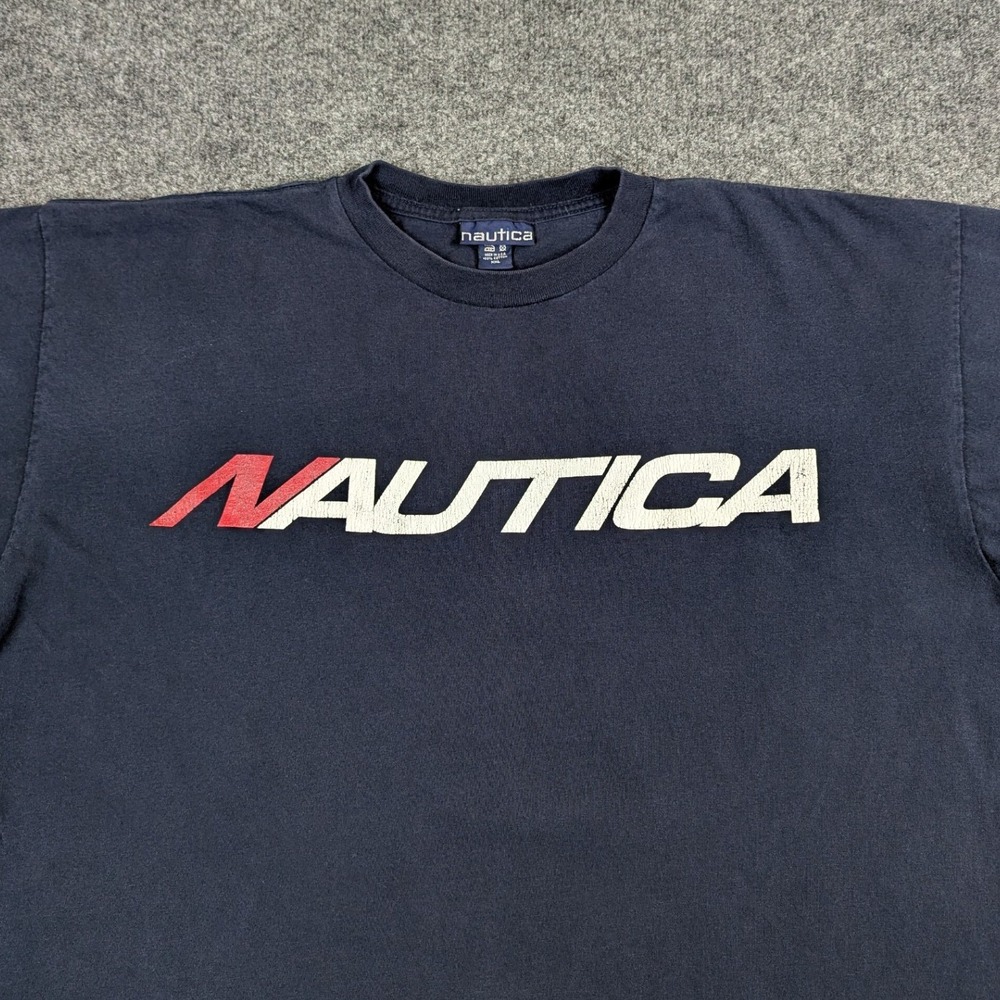Nautica Challenge Vintage Navy Blue Graphic T-Shirt XXL Made in USA - Picture 4 of 11